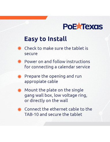 Programador de Reuniones PoE Texas 10" Pantalla Táctil LED