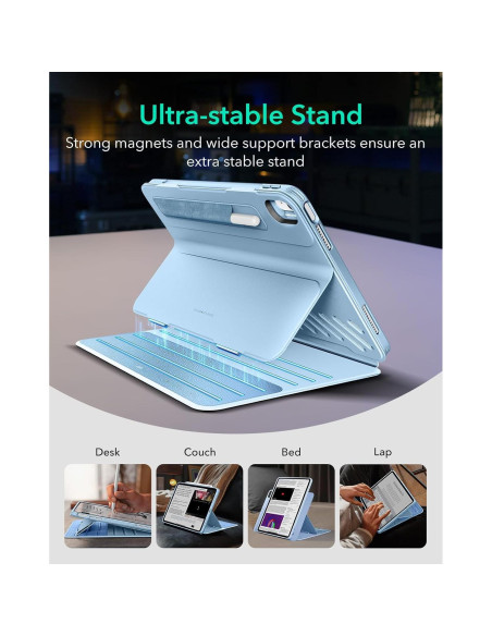 Funda ESR para iPad Air 13" M3/M2 2024/2025, Soporte Ajustable Funda ESR para iPad Air 13" M3/M2 2024/2025, Soporte Ajustable