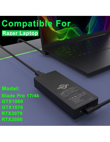 Cargador KABCON 230W para Razer Blade 15 y Pro 17