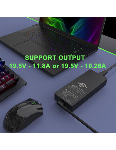 Cargador KABCON 230W para Razer Blade 15 y Pro 17