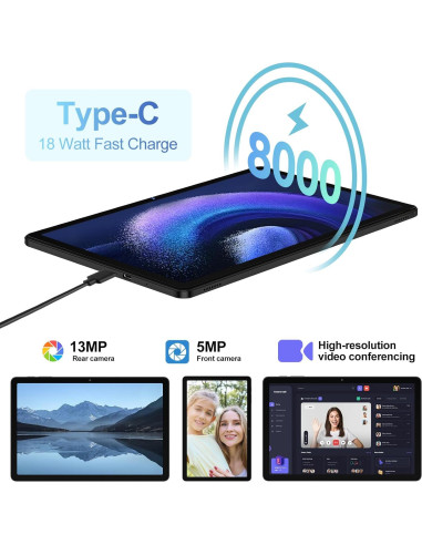 Tablet DMOAO D2 11" Android 14 128GB Octa-Core 8000mAh