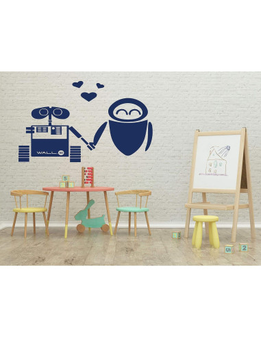 Calcomanía Pared Wall E y Eve CustomVinylDecor - Removible
