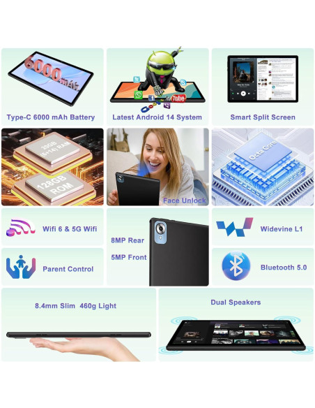 Tableta Android 14 Fezawio F11 10.1" 20GB RAM 128GB Tableta Android 14 Fezawio F11 10.1" 20GB RAM 128GB