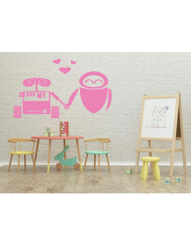 Calcomanía Pared Wall E y Eve CustomVinylDecor - Removible