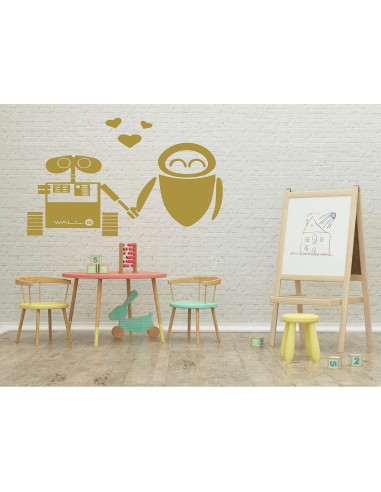 Calcomanía Pared Wall E y Eve CustomVinylDecor - Removible
