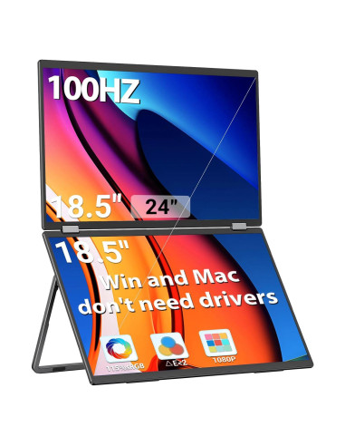 InnoView Extensor de Pantalla 46.99cm 1080P 100Hz Duales