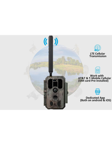 Cámara de sendero Meidase S950 4G LTE visión nocturna 30m Cámara de sendero Meidase S950 4G LTE visión nocturna 30m