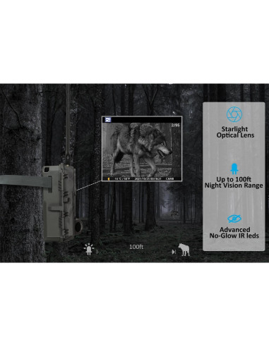 Cámara de sendero Meidase S950 4G LTE visión nocturna 30m