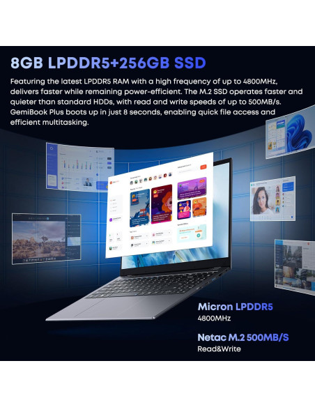 Laptop CHUWI GemiBook Plus 15.6" FHD 8GB 256GB SSD Laptop CHUWI GemiBook Plus 15.6" FHD 8GB 256GB SSD