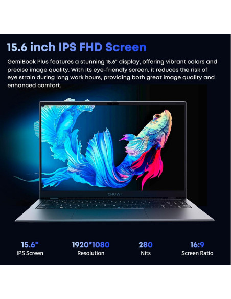 Laptop CHUWI GemiBook Plus 15.6" FHD 8GB 256GB SSD Laptop CHUWI GemiBook Plus 15.6" FHD 8GB 256GB SSD