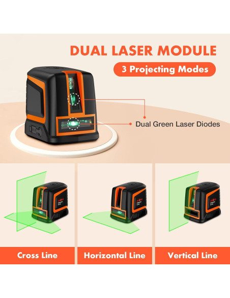 Nivel Láser Verde DOVOH C2-120G Autonivelante 20m Nivel Láser Verde DOVOH C2-120G Autonivelante 20m