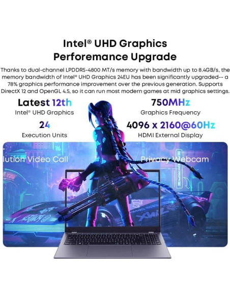 Laptop CHUWI GemiBook Plus 15.6" FHD 8GB 256GB SSD Laptop CHUWI GemiBook Plus 15.6" FHD 8GB 256GB SSD