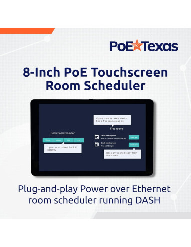 Programador de Reuniones PoE Texas 8" Pantalla Táctil