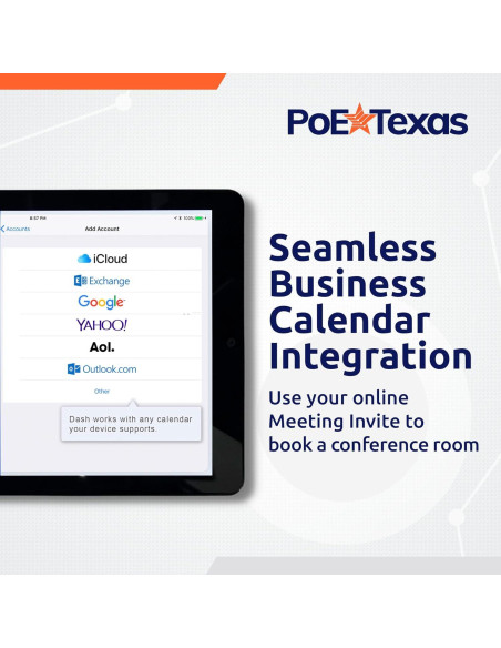 Programador de Reuniones PoE Texas 8" Pantalla Táctil Programador de Reuniones PoE Texas 8" Pantalla Táctil