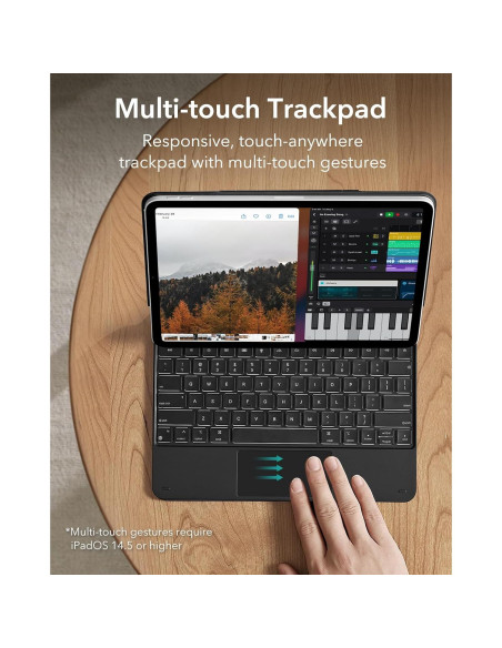 Funda Teclado ESR iPad Air 13 y Pro 12.9, Negro Funda Teclado ESR iPad Air 13 y Pro 12.9, Negro