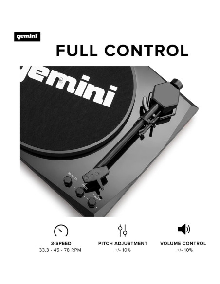 Tocadiscos Gemini Sound TT-900 - 3 Velocidades y Bluetooth Tocadiscos Gemini Sound TT-900 - 3 Velocidades y Bluetooth