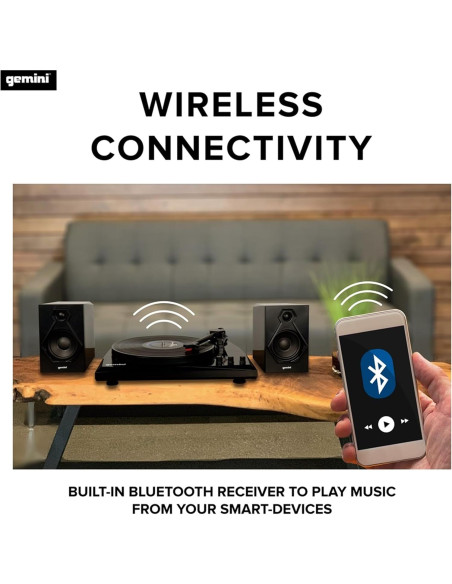 Tocadiscos Gemini Sound TT-900 - 3 Velocidades y Bluetooth Tocadiscos Gemini Sound TT-900 - 3 Velocidades y Bluetooth