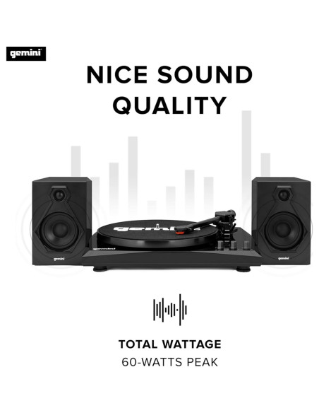 Tocadiscos Gemini Sound TT-900 - 3 Velocidades y Bluetooth Tocadiscos Gemini Sound TT-900 - 3 Velocidades y Bluetooth