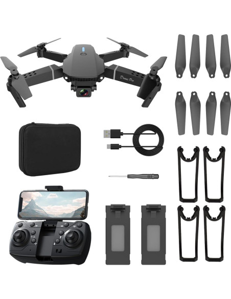 Drone BeiyoQSZ E88 con cámara 1080P y 2 baterías Drone BeiyoQSZ E88 con cámara 1080P y 2 baterías