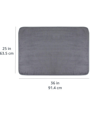 Toalla de Secado de Microfibra Amazon Basics 91x64 cm Gris