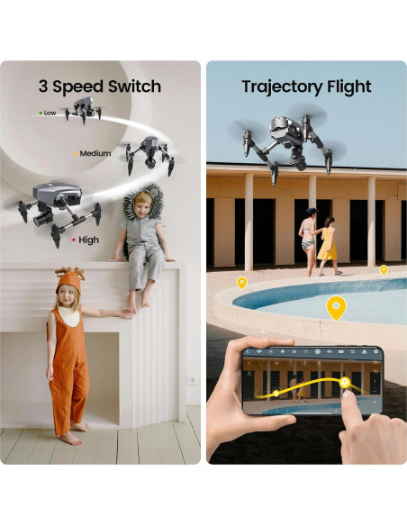 Drone WeFone WF10 Mini FPV 1080P con 3 baterías Drone WeFone WF10 Mini FPV 1080P con 3 baterías