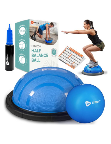 Media Bola de Equilibrio LifePro - Ejercicio y Estabilidad