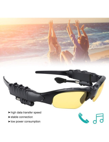 Gafas de Sol Bluetooth 2 en 1 con Auriculares Amarillo