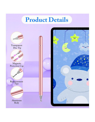 Lápiz Stylus Kenkor 2PCS para Pantallas Táctiles Alta Precisión