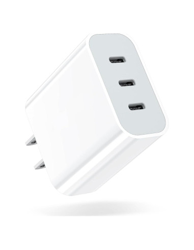 Cargador USB C Amoner 35W 3 Puertos para iPhone y Android