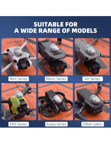 Luz estroboscópica LED HeiyRC para drones y bicicletas