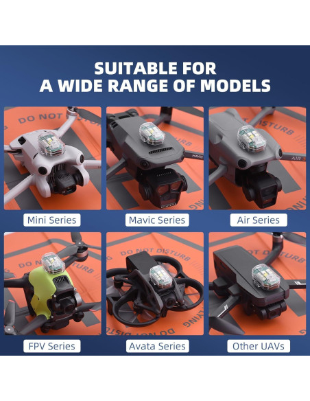Luz estroboscópica LED HeiyRC para drones y bicicletas Luz estroboscópica LED HeiyRC para drones y bicicletas