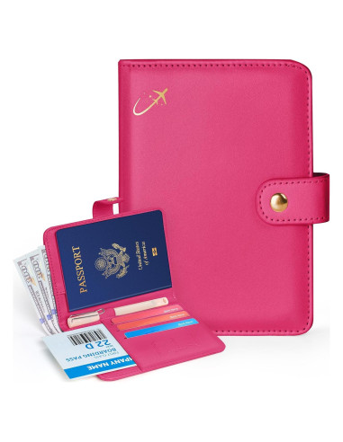 Porta Pasaporte Forvencer con Bloqueo RFID y Bolsillo Dinero