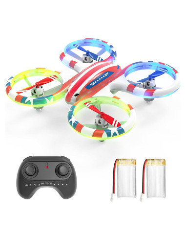 Dron Mini BEZGAR HQ051 LED para Niños - Fácil de Volar