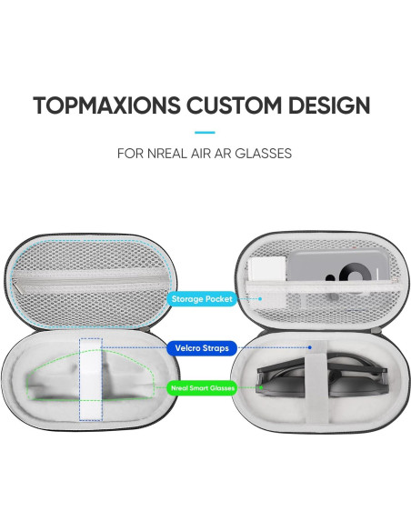 Funda Dura SARLAR para Gafas XREAL Air y Rokid Air Funda Dura SARLAR para Gafas XREAL Air y Rokid Air