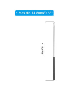 Palillos de Batería 5A PATIKIL Antideslizantes Plata 41.5cm 2