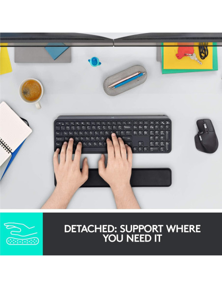 Reposa muñecas Logitech MX, Ergonómico, Antideslizante, Negro Reposa muñecas Logitech MX, Ergonómico, Antideslizante, Negro
