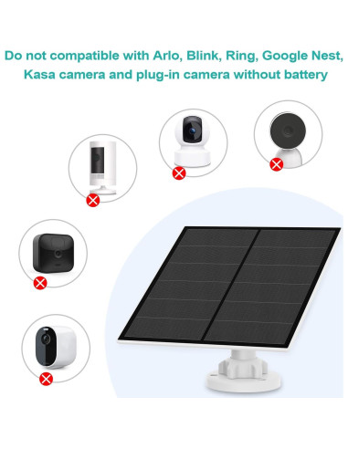 Panel Solar YCTechCam 5W para Cámara de Seguridad USB-C