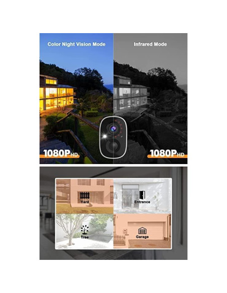 Cámara Dzees Inalámbrica 2K con Alarma y Visión Nocturna Cámara Dzees Inalámbrica 2K con Alarma y Visión Nocturna