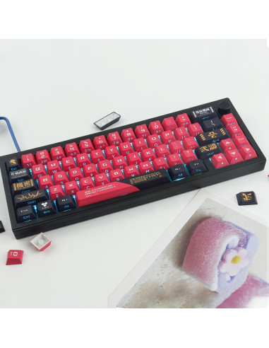 Juego de Teclas Mecánicas JOMKIZ PBT 129 Teclas Cherry Rojo