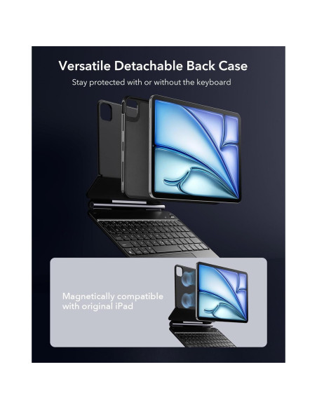 Funda ESR para iPad Air 11" con teclado magnético negro Funda ESR para iPad Air 11" con teclado magnético negro
