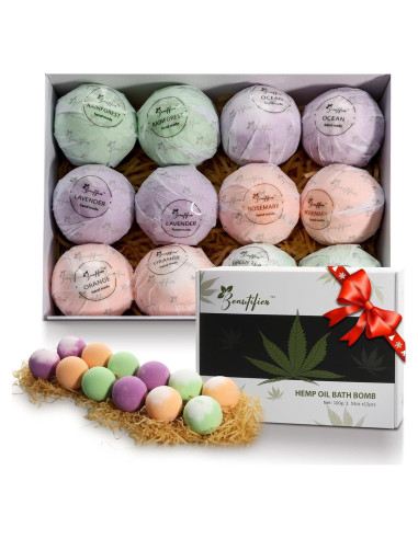 Juego de Bombas de Baño Beautifier Life 12 Piezas Aromáticas