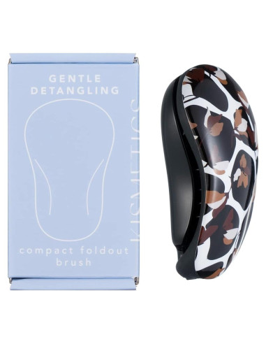 Cepillo Desenredante Plegable KISMETICS Floral Negro 12.7cm