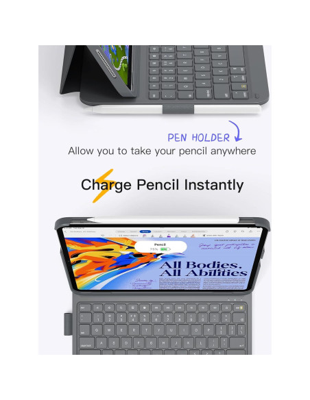Inateck Teclado Ultraligero para iPad 10/11 Gen Gris Inateck Teclado Ultraligero para iPad 10/11 Gen Gris