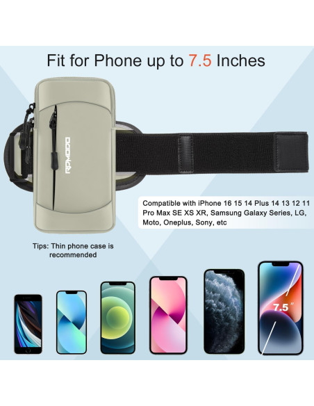 Banda para brazo RDMODO para teléfono hasta 19.81 cm Banda para brazo RDMODO para teléfono hasta 19.81 cm