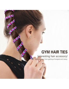 Tiras de Cabello en Espiral LOTMIAI 16" (41cm) Colorido 3 Pcs 2