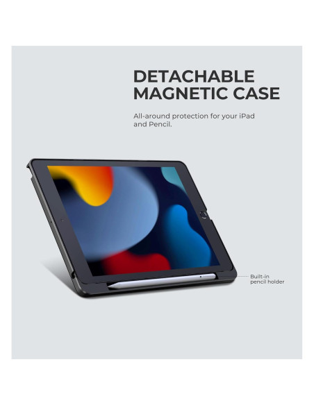 Funda con Teclado Dexnor para iPad 10.2" 9 Gen Negro Funda con Teclado Dexnor para iPad 10.2" 9 Gen Negro