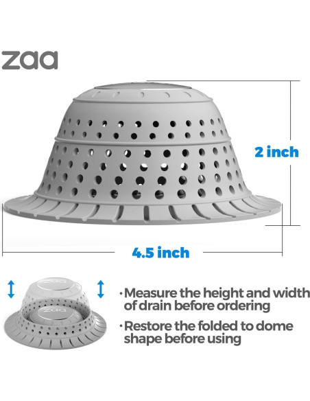 Captador de Cabello ZAA para Drenaje de Baño - 2 Piezas Captador de Cabello ZAA para Drenaje de Baño - 2 Piezas