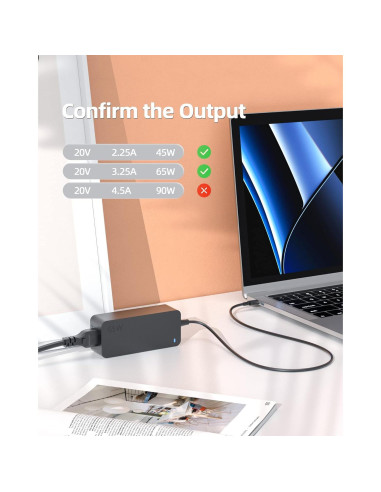 Cargador Rápido USB-C 65W NICPOWER para HP Elitebook