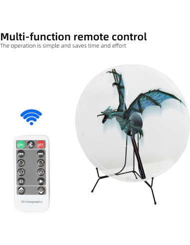 Ventilador Holográfico 3D Missyou 45CM con Control Remoto