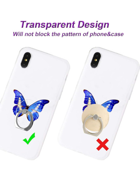 Soporte de Anillo Transparente TACOMEGE 3.81 cm para Móvil Soporte de Anillo Transparente TACOMEGE 3.81 cm para Móvil
